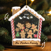 Personalized Family Christmas Ornament - Custom Names 5 Layered Wooden Ornament, Shaker Christmas Ornament, Gifts for Grandparents Mom Dad